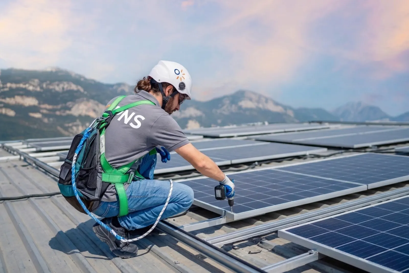 Installation de panneaux solaires